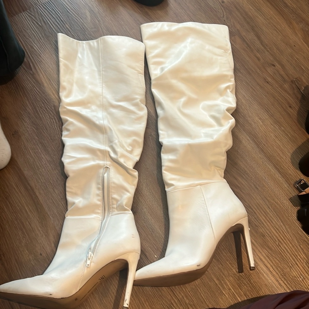 INC Knee high pointed toe stiletto heel